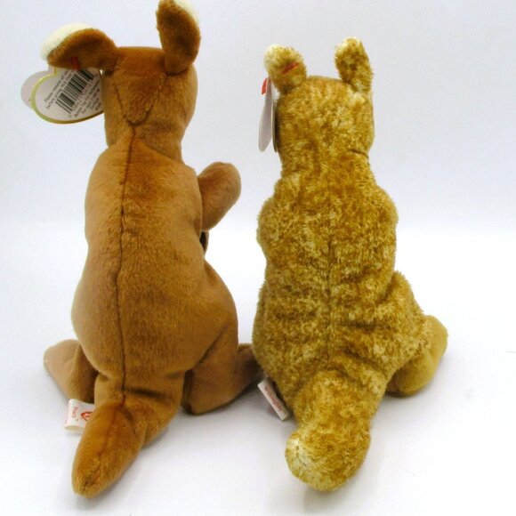 Lot Of 2 Ty Beanie Babies Kangaroos  Willoughby & Pouch New With Tags - Picture 2 of 4